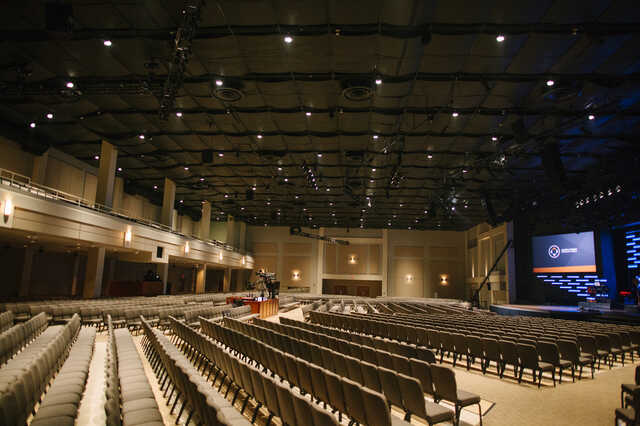 the empty north point east auditorium