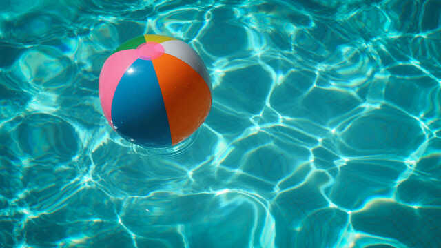 beach ball in the water
