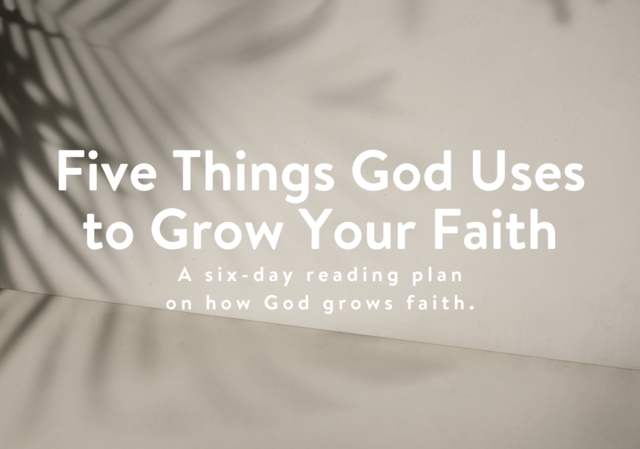 Five Things God Uses To Grow Your Faith - A six-day reading plan